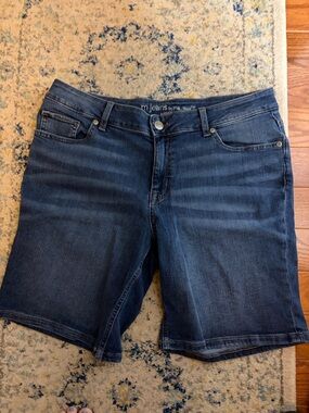 m by Maurice’s Dark Wash Denim Bermuda Shorts